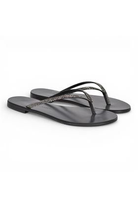 Infradito donna Nicolas Lainas in microstrass colore nero. NICOLAS LAINAS | 87CM-NERO